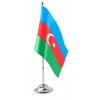 Настольный флаг Азербайджана 0006, 30 см, хром