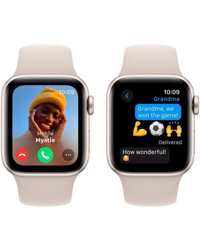 Ağıllı saat Apple Watch SE 2 2022 GPS 40mm Starlight Aluminium Case with Starlight Sport Band Regular (MR9U3QR/A)