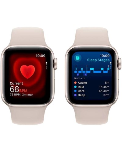 Ağıllı saat Apple Watch SE 2 2022 GPS 40mm Starlight Aluminium Case with Starlight Sport Band Regular (MR9U3QR/A)