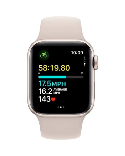 Ağıllı saat Apple Watch SE 2 2022 GPS 40mm Starlight Aluminium Case with Starlight Sport Band Regular (MR9U3QR/A)