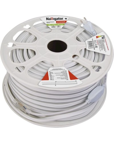 LED lent Navigator NLS-2835R92, 9Vt, IP67, 92əd/m, 220V, 20000x11.5x18mm, qırmızı