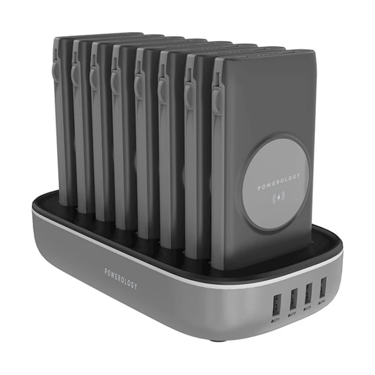 Внешний аккумулятор Powerology 8 In1 Station 10000 mAh Black