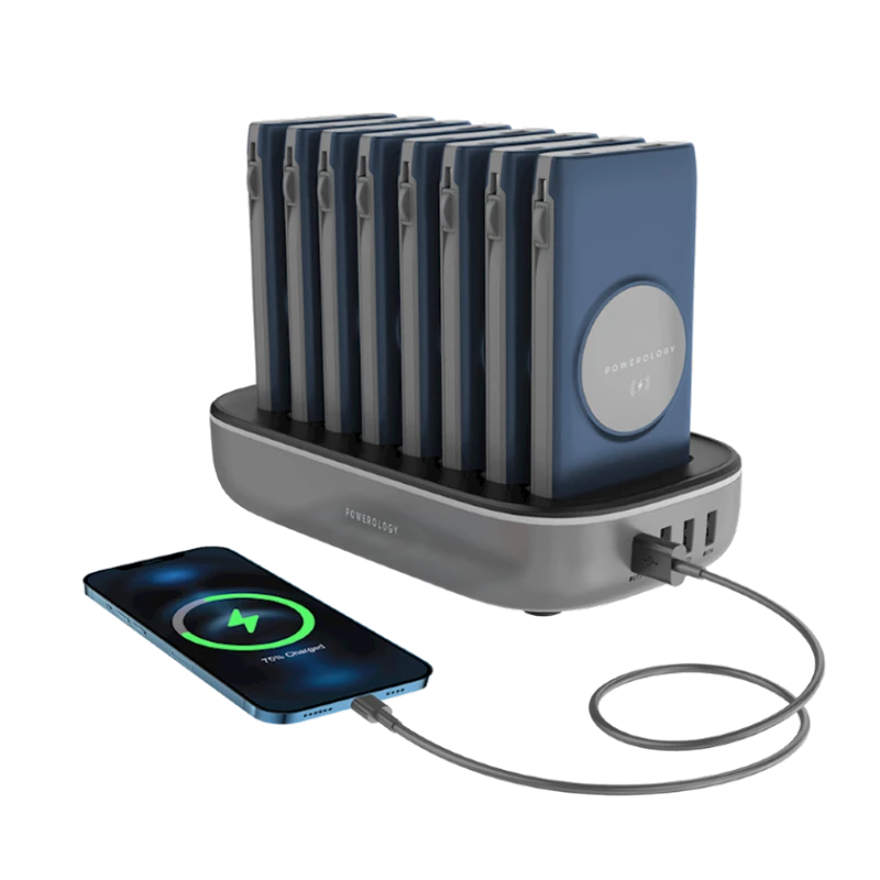 Внешний аккумулятор Powerology 8 In1 Station 10000 mAh Black