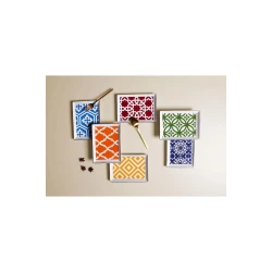 Набор десертных тарелок Porland Morocco 04AP021973, фарфор, разноцветный, 18x13 см, 6 шт