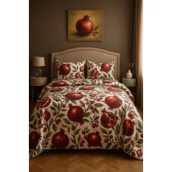 Yataq dəsti Narlı 1509, mələfə 180x240 sm, yorğan üzü 160x220 sm, yastıq üzü 50x70 sm 1 əd, polikotton, birnəfərlik, rəngbərəng