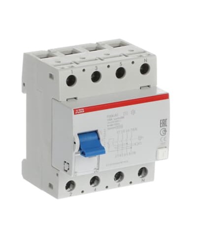 Avtomatik söndürücü ABB 2CSF204001R1950, F204 RCCB, 4P, 125A, 30mA, AC növü