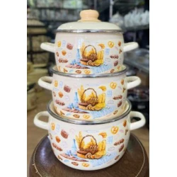 Набор кастрюль Chaynikov SF-829, бежевый, 2/3/4 л