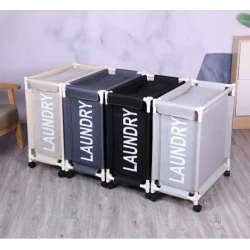 Корзина для белья IM65WOP3, бежевая, 35x35x68 см