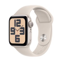 Ağıllı saat Apple Watch SE GPS 40mm Starlight Aluminium Case with Starlight Sport Band - S/M (Rəsmi zəmanət)