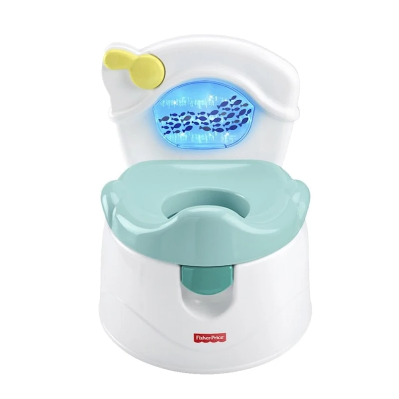 Горшок детский Fisher-Price GWD37 Веселые рыбки, от 1 года, звуковое сопровождение, белый/зеленый