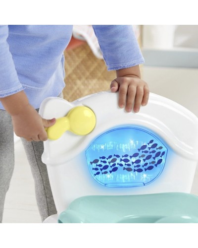 Körpə üçün güvəc Fisher-Price GWD37 Şən balıqlar, 1 yaşdan, səsli müşaiət, ağ/yaşıl