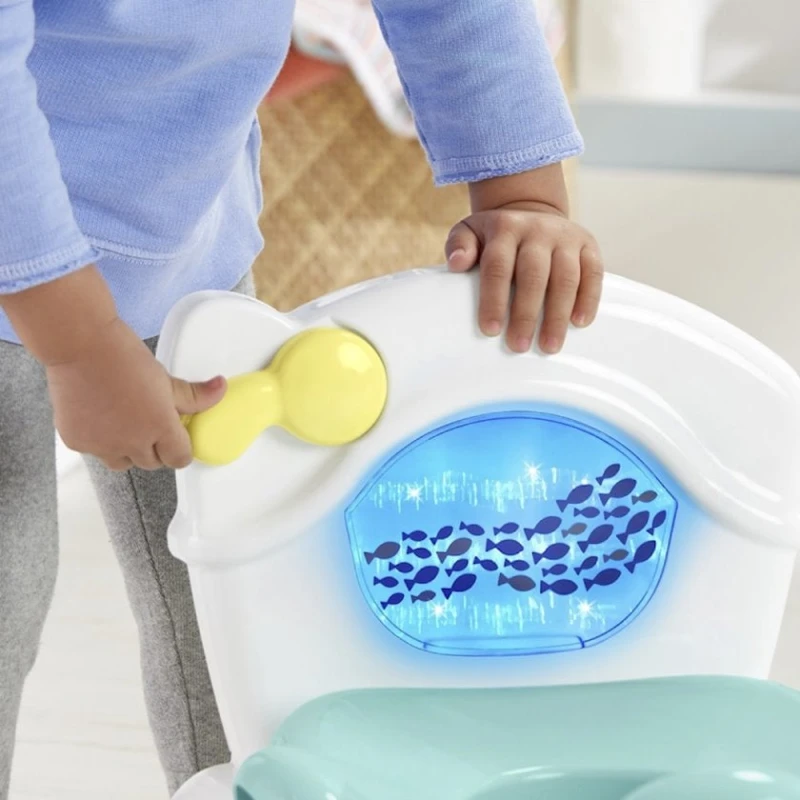 Горшок детский Fisher-Price GWD37 Веселые рыбки, от 1 года, звуковое сопровождение, белый/зеленый
