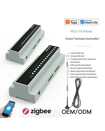 Zigbee rele RSH PN16, 16 kanal