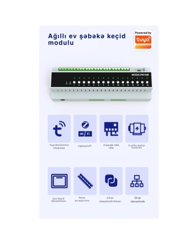 Zigbee rele RSH PN16, 16 kanal