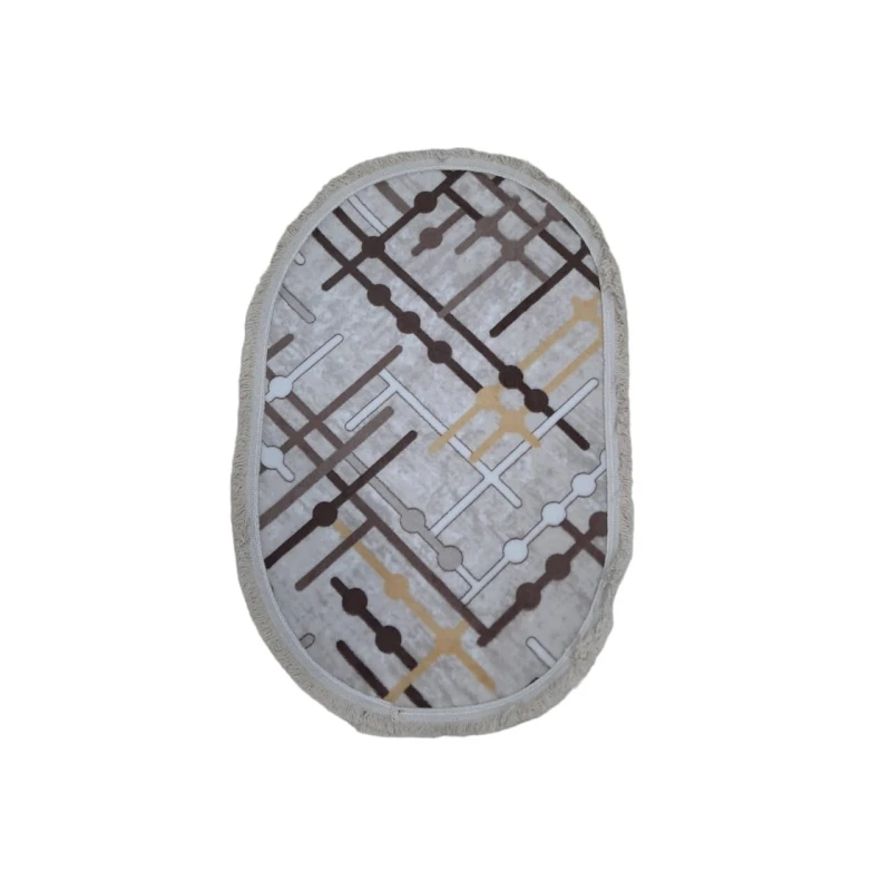 Çarpayı yanı xalça 11, qarışıq, 50x80, pambıq/ipək, boz