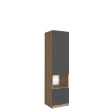 Stellaj 3563_L-M 2PenalRobeGrayVot, 50x49x210 sm, LDSP, boz