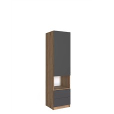 Stellaj 3563_L-M 2PenalRobeGrayVot, 50x49x210 sm, LDSP, boz