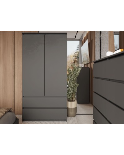 Şkaf Art Mebel Art-80-40, boz, 210х80х50 sm