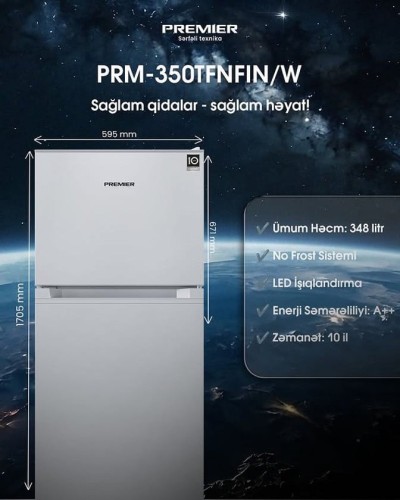 Soyuducu Premier PRM-350TFNFIN-W