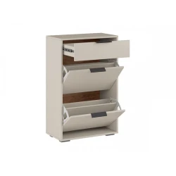 Тумба для обуви Art Mebel, ЛДСП, кремовая, 30х60х130 см