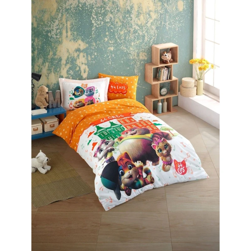 Комплект детского постельного белья Hobby 054, односпальный, разноцветный Комплект детского постельного белья Hobby 054, односпальный, разноцветный