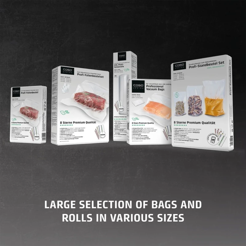 Вакуумный пакет CASO Designe 1201, прозрачный, 50 шт, 16x23 см