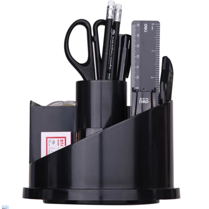 Канцелярский набор Deli, черный, 15x15x15 см Канцелярский набор Deli, черный, 15x15x15 см