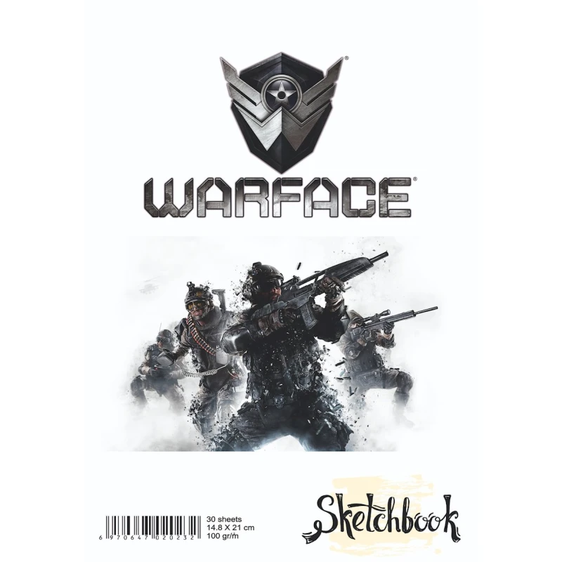 Bloknot Sketchbook WF30 Warface A5, 30 vərəq, ağ Bloknot Sketchbook WF30 Warface A5, 30 vərəq, ağ