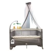 Манеж-кровать Cool Baby VL-KIDS-140, серая, 120х60х74 см