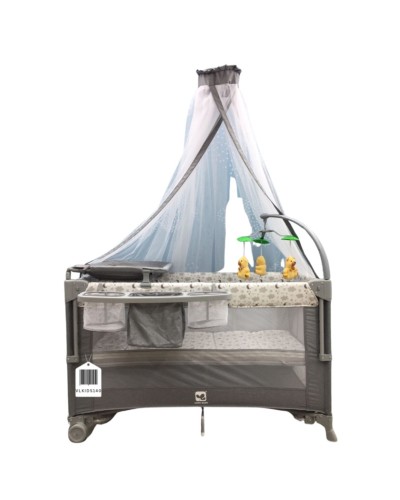 Manej-çarpayı Cool Baby VL-KIDS-140, boz, 120х60х74 sm