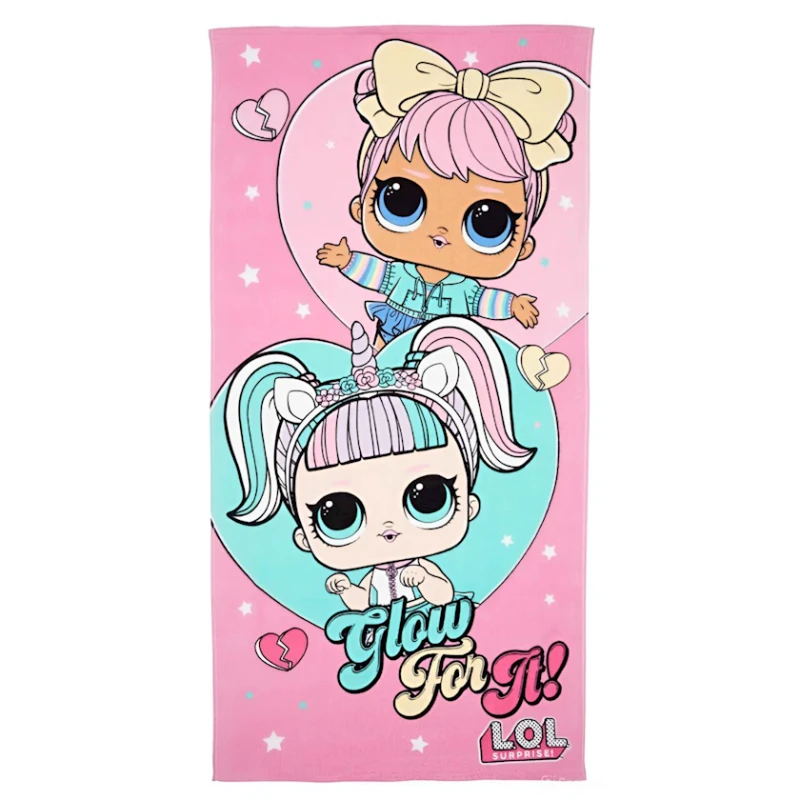 Полотенце детское для девочек JYSK Lol Surprise 2346500, 70x140 см, хлопок, розовое Полотенце детское для девочек JYSK Lol Surprise 2346500, 70x140 см, хлопок, розовое