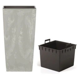 Горшок Prosperplast ME-URS300, 29.5x29.5x55 см, 35 л, пластик, серый