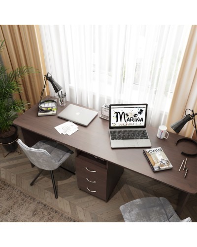 Kompüter masası Marina 3563_M25StolLogVen, LDSP, 75x60x180 sm, qəhvəyi