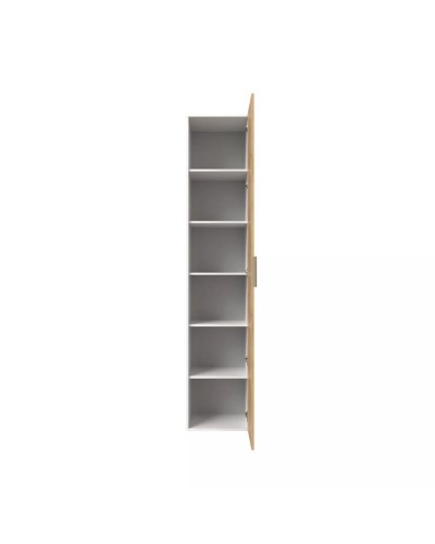 Şkaf Art Mebel 17, 210x60x45 sm, laminat, ağ/qəhvəyi