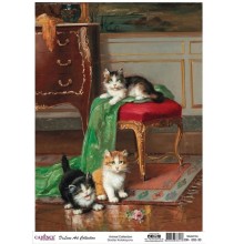 Dekupaj üçün düyü kağızı Cadence A3 Animals Collection DK-02 30x42 sm