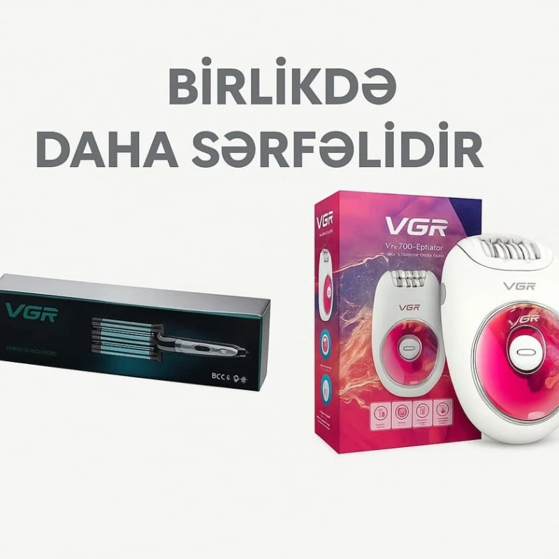 Saç üçün maşa VGR-597 və Epilyator VGR-706