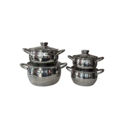 Набор кастрюль Haus Roland 00698, нержавеющая сталь/никель, серебристый, 16/18/20/24 см, 4 предмета