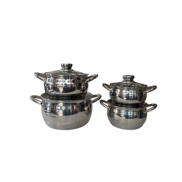 Набор кастрюль Haus Roland 00698, нержавеющая сталь/никель, серебристый, 16/18/20/24 см, 4 предмета Набор кастрюль Haus Roland 00698, нержавеющая сталь/никель, серебристый, 16/18/20/24 см, 4 предмета