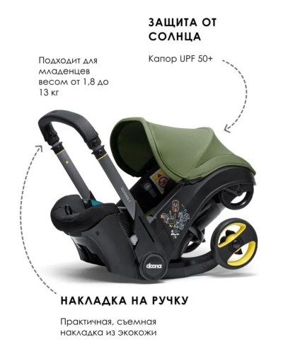 Uşaq arabası-avtomobil kreslosu Donna, 13 kq qədər, yaşıl