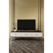 TV üçün tumba 008, 180х55х33 sm, ağ/qızılı
