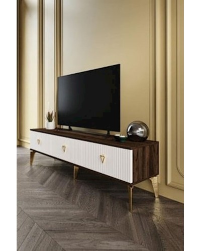 TV üçün tumba 008, 180х55х33 sm, ağ/qızılı