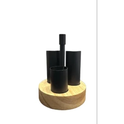 Duz qabı ilə istiot qabı dəsti SLZ-520, qara/qəhvəyi Duz qabı ilə istiot qabı dəsti SLZ-520, qara/qəhvəyi