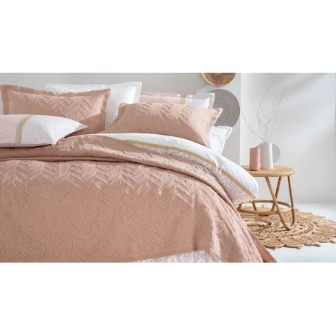 Набор покрывал с наволочками Yataş Curly, покрывало 230х240 см, наволочки 50x70 см 2 шт, двуспальный, хлопок/полиэстер, оранжевый