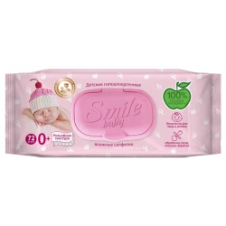Smile nəm salfetlər uşaq üçün, 72 ədəd