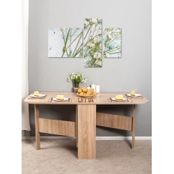 Обеденный стол, бежевый, ЛДСП, 160x75x75 см Обеденный стол, бежевый, ЛДСП, 160x75x75 см