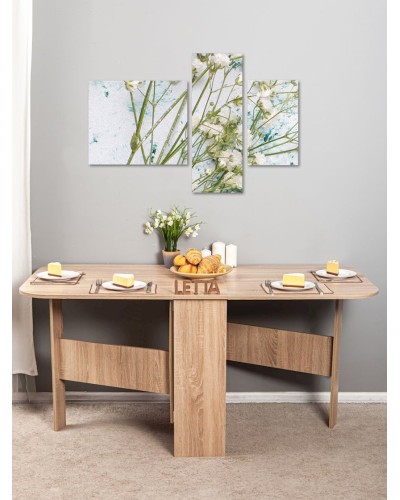 Nahar masası Letta, bej, LDSP, 160x75x75 sm