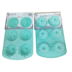 Форма для маффинов 089Y, 28x17x3.5 см, силикон, светло-голубая