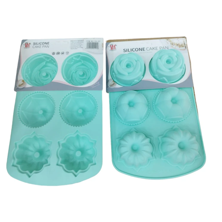 Форма для маффинов 089Y, 28x17x3.5 см, силикон, светло-голубая