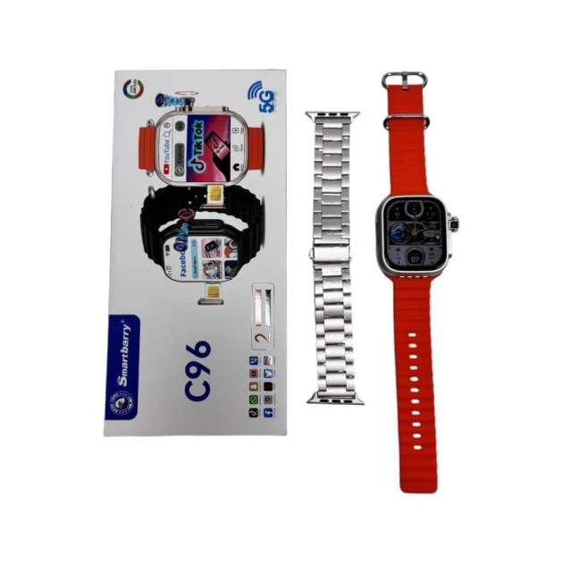 Ağıllı saat Smart Barry C96 Silver 49mm Android əməliyyat sistemi