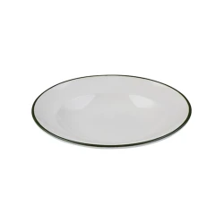 Тарелка глубокая ID-Fine Modest Green Miro, фарфор, белая/зеленая, 560 мл, 28 см